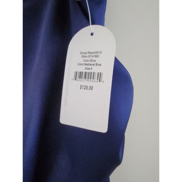 Jessica Simpson New Royal Blue off the shoulder mini Dress - size 6 - Picture 6 of 8